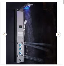 ELLO ALLO LED Rainfall Waterfall Shower Head Rain Massage System with Body Jet