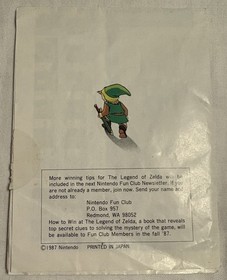 The Legend of Zelda (Nintendo Entertainment System NES) SOLO CAJA, MANUAL Y MAPA