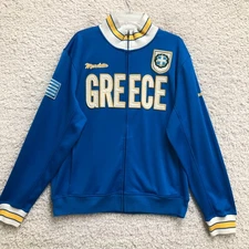 VINTAGE Mondetta Track Jacket Extra Large Adult Blue Greece Pitch Athletic Mens