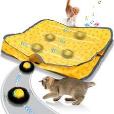 Interactive Cat Toys for Indoor Cats, Electric Cat Ball Fast Rolling in Pouch...