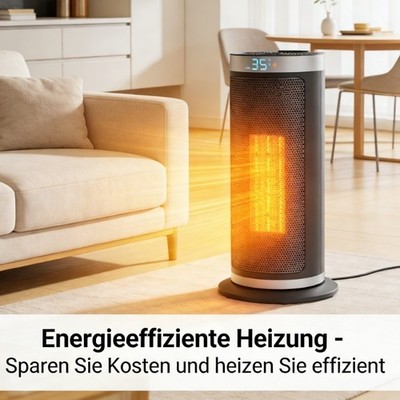 Keramik Heizlüfter 2000W Mobile Elektro Heizung Schnellheizer Bad Heizstrahler