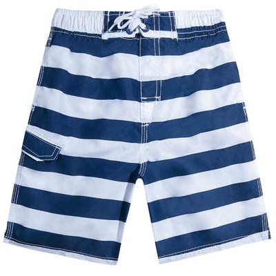 #ad Big Boys Troy Quick Dry Beach Swim Trunk Troy Navy White Small 8 $27.68