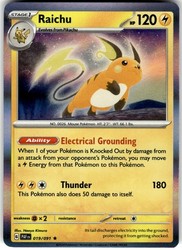 Raichu 019/091 Paldean Fates Holo Rare