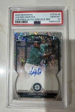 2023 Bowman - Chrome Prospect Autographs Lazaro Montes #CPA-LM Speckle Refractor