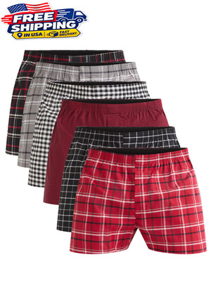 George Men's Moisture-Wicking Stretch Woven Boxers, 6-Pack, Sizes S-2XL