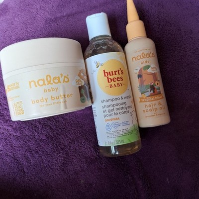 Burt s Bees Baby Shampoo/Wash 236,5ml Nala s Baby Body Butter 200ml & Kopfhautöl 