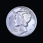 1917 p MERCURY DIME * AU * Looks cleaned 90% SILVER!!!