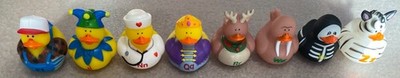 7 Alphabet Rubber Ducks Bath Toys (Letters: F, J, Q, R, W, X, Z,)