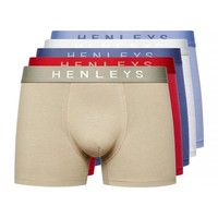 Henleys Motley Herren 5Er Pack Boxershorts Komfort UnterwäSche Bunt