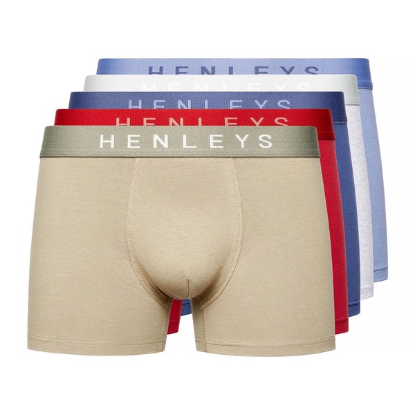 Henleys Motley Herren 5Er Pack Boxershorts Komfort UnterwäSche Bunt-image