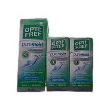  Opti-Free Puremoist HydraGlyde Multi-Purpose Solution (1) 10oz, (2) 4oz Exp2027