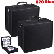   2 Pack 520 Capacity DVD Binder Case CD Wallets Storage Organizer Holder Booklet