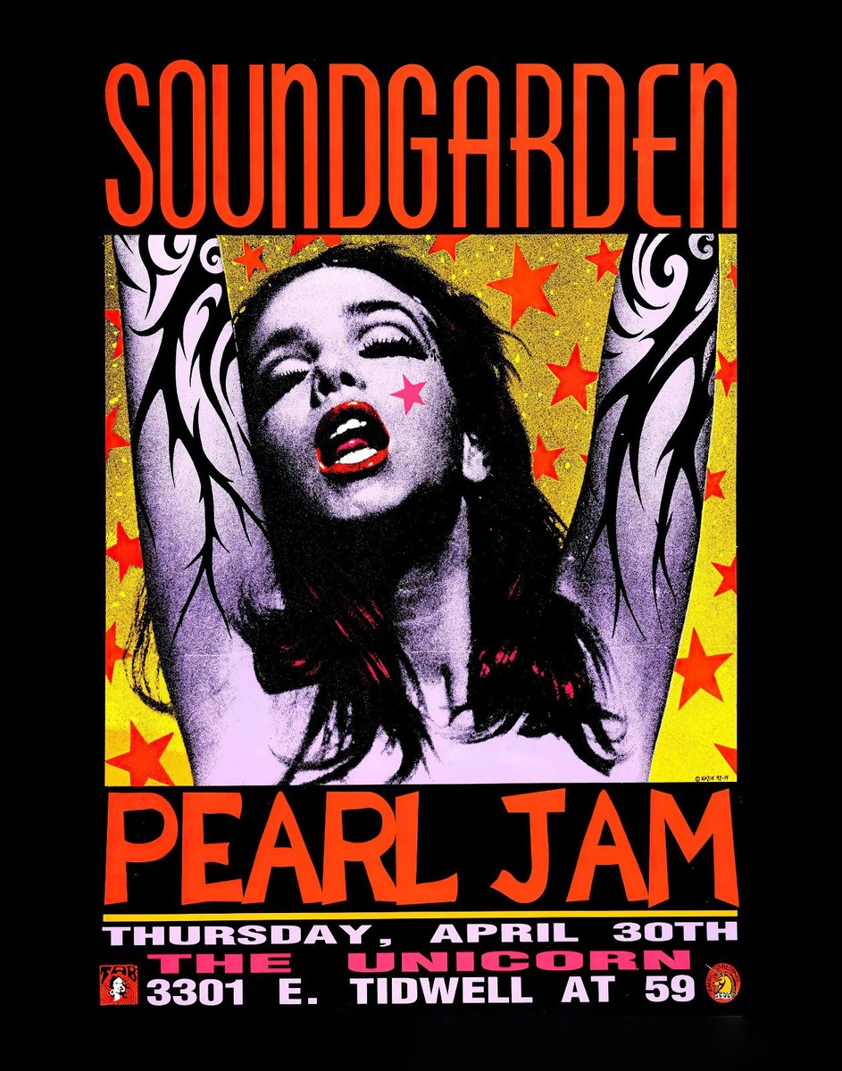ポスター U Soundgarden and Pearl Jam at The Unicorn 13