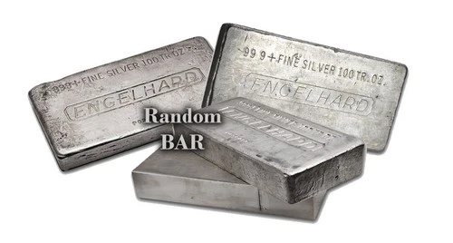 Random Engelhard 100 oz .999 Fine Silver Bar
