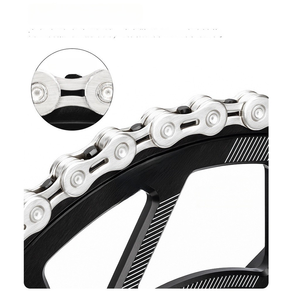 Pignone mountain bike 40T 48T 52T Narrow Wide Fit 104BCD guarnitura nera foto 4
