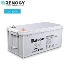 Renogy 12V 200AH Deep Cycle AGM Battery Rechargable for RV Solar Marine Off-Grid