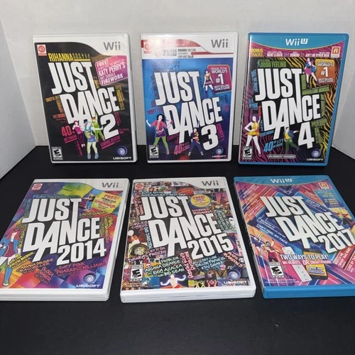 Lot of 6 Nintendo Wii Games Just Dance 2, 3. 4, 2014, 2015 And 2017 Free Shippin