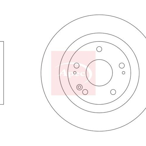 Apec Honda Civic X FC FK 2016 Bremsscheibe Hinten Solid (Einzeln)-image