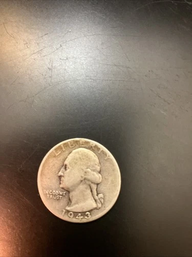 1943 P WASHINGTON 25C SILVER 25 Cent Quarter GOOD GRADE EB#4036