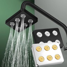360 Pressurized Rain Shower Head, Mini Surround, High Flow Bathroom Accessory