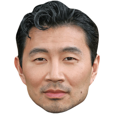 Simu Liu (No Smile) Promi Maske, flaches Kartengesicht, Kostüm Maske
