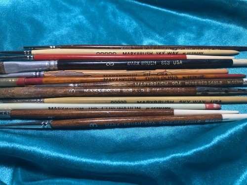 Vintage MARXBRUSH Pure Red Sable & The Coronation Paint Brushes W Germany Lot 12