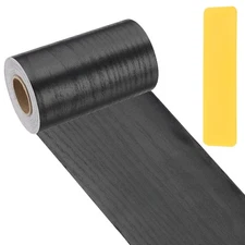 4"x33' Self-Adhesive Wood Grain Repair Tape with Scraper, Black Wood Grain