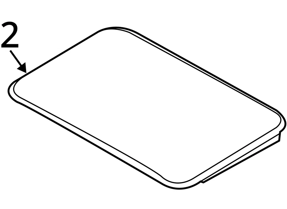 2011-2016 Hyundai Elantra Sun Roof Sunroof Window OEM Glass - Image 4 of 4