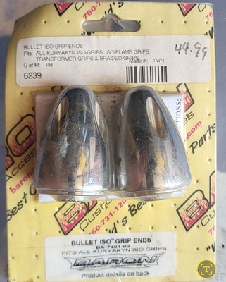 Baron Custom Accessories Bullet Grip Ends Motorcycle Street Bike BA-7401-00