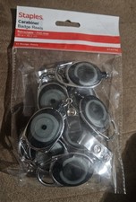 10pc Badge Reels New In Bag Retractable Carabiner 30"