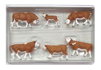 Preiser 10146 KüHe, Braun Gefleckt Spur H0 1:87