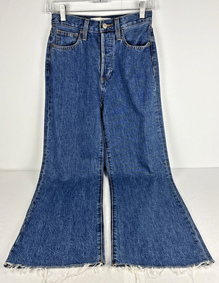 Denim Forum  The Farrah  High Rise Wide Leg Jeans Size 25