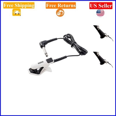 CM-300 White & Black Clip-On Contact Microphone for Guitars & Bass