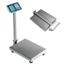 Giantex 660lbs Weight Computing Digital Scale, Folding Floor Platform Scale for