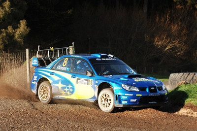 Chris Atkinson (AUS) Subaru Impreza WRC on the shakedown stage 2007 Photo