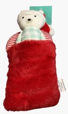 Pillowfort Polar Bear Mini Plush With Red Sleeping Bag Stuffed Animal