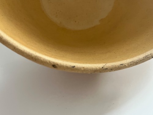 Vintage Robinson Ransbottom Pottery Co Yellow ware Mixing Bowl 9 in - Afbeelding 13 van 17