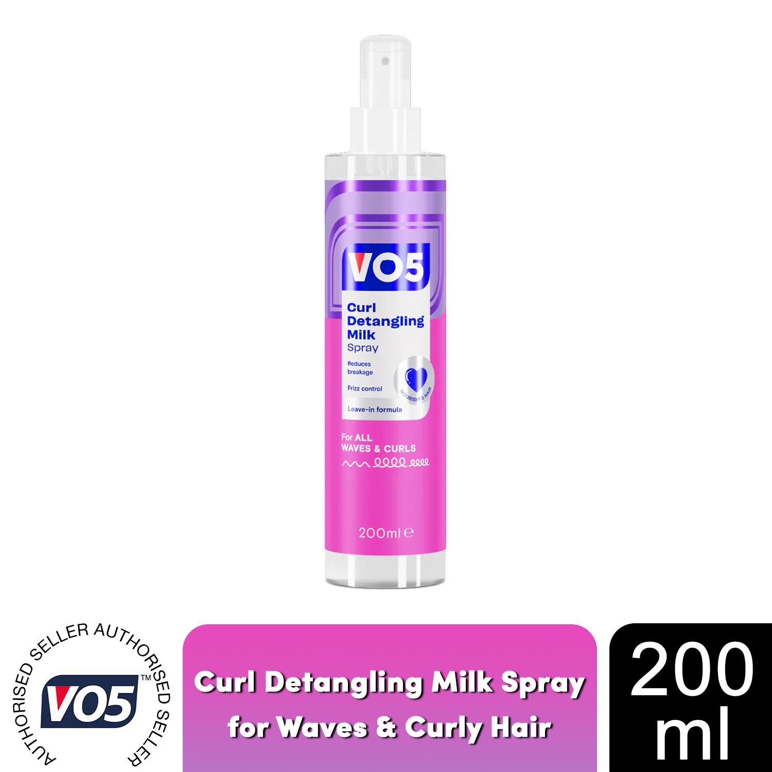 VO5 Curl Detangling Milk 200ml, Frizz Control, Curly Hair Leave-In Formula