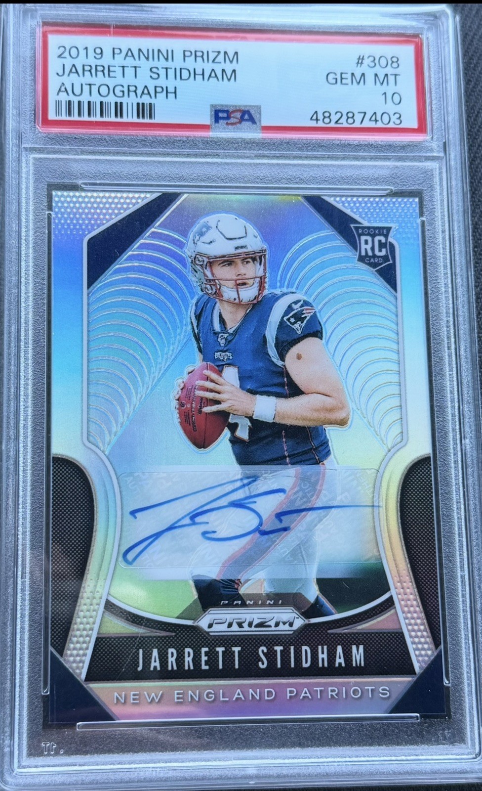 2019 PRIZM JARRETT STIDHAM Silver Rc auto PSA 10 BRONCOS pop19 