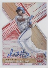 2019 Panini Elite Extra Edition Status Red Die-Cut 68/75 Miguel Hiraldo Auto 3d6
