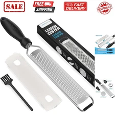 Lemon Zester & Cheese Grater – Sharp Stainless Steel Grater for Citrus, Parme...