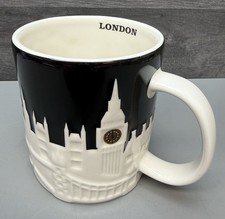 Starbucks Mug London City Skyline Collectors Series 3D Large Coffee Black White