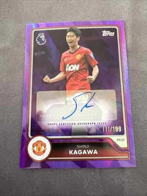 SHINJI KAGAWA 2026-27 TOPPS PREMIER LEAGUE PURPLE AUTO 111/199