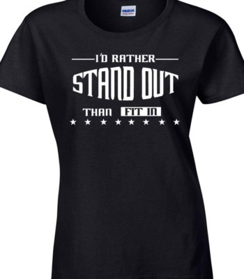 Emo Goth Damen T-Shirt Outsider STAND OUT Different Success Strange Gothic Geschenk