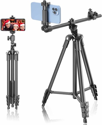 67" Aluminum Tripod with Carry Bag - Ideal for Photography and Video Recording - Picture 3 of 8