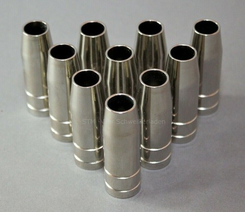 VGOL MB15 MIG Schweißdüsen 12 Stück - Verchromte Messingdüsen Für 14AK/15AK Brenner