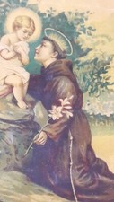 Antico Quadro Arte Sacra Sant' Antonio Da Padova