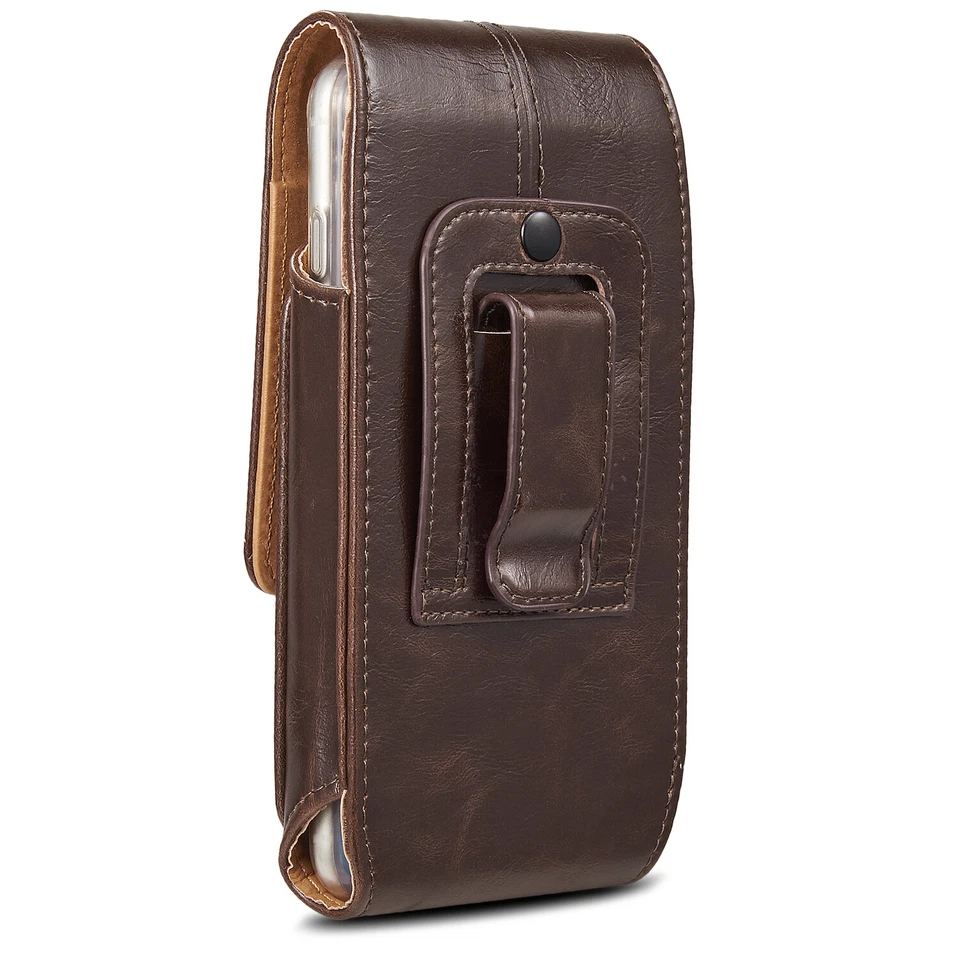 for iPhone X 8 7 6s Plus Phone Belt Pouch Case Vertical Holster Clip Flip Holder - Image 2 of 4