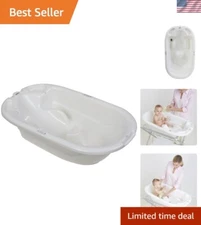 EuroBath 2-Stage Baby Bath Tub, White - Large, Long Lasting Baby Essentials, ...