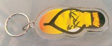 Hawaii Flip Flop Keychain 2 Sided Souvenir Key Chain Plastic Acrylic Orange